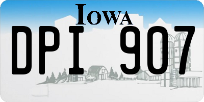IA license plate DPI907