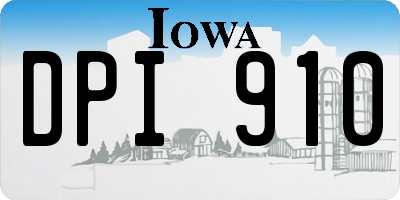 IA license plate DPI910