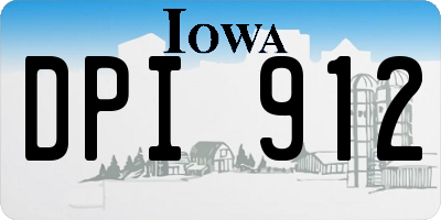 IA license plate DPI912