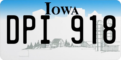 IA license plate DPI918