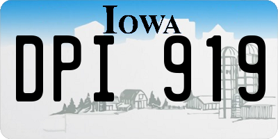 IA license plate DPI919