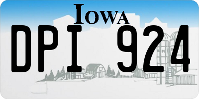 IA license plate DPI924