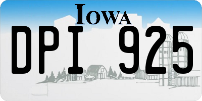 IA license plate DPI925