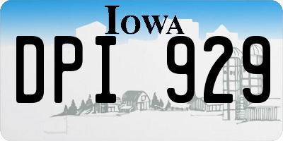 IA license plate DPI929