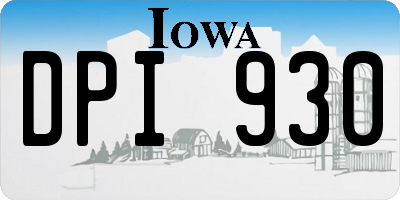 IA license plate DPI930