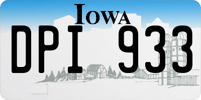 IA license plate DPI933