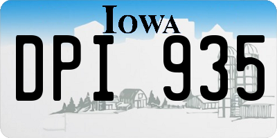 IA license plate DPI935