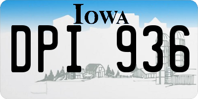 IA license plate DPI936