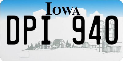 IA license plate DPI940