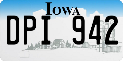 IA license plate DPI942
