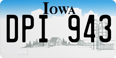 IA license plate DPI943