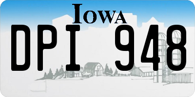 IA license plate DPI948