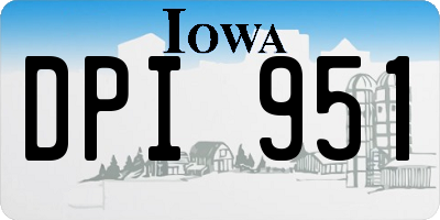 IA license plate DPI951