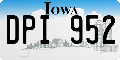 IA license plate DPI952