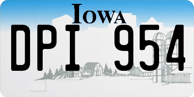 IA license plate DPI954