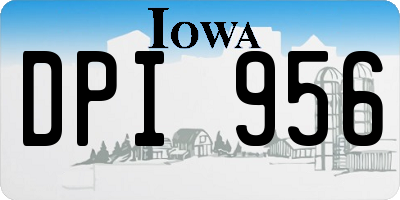 IA license plate DPI956