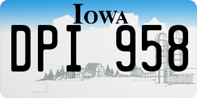 IA license plate DPI958