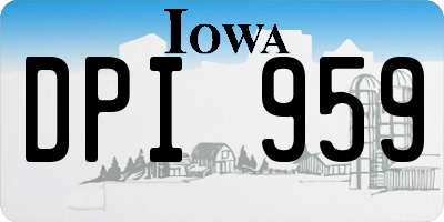 IA license plate DPI959