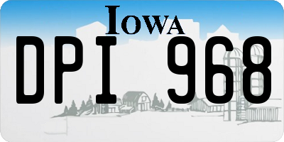 IA license plate DPI968