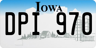 IA license plate DPI970