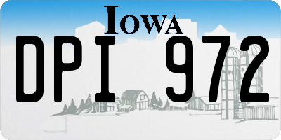 IA license plate DPI972