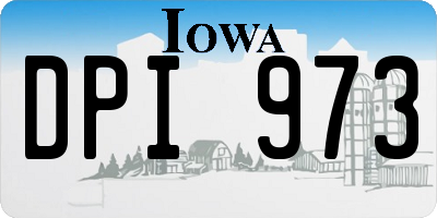 IA license plate DPI973
