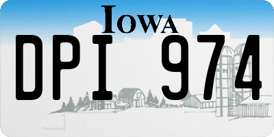 IA license plate DPI974