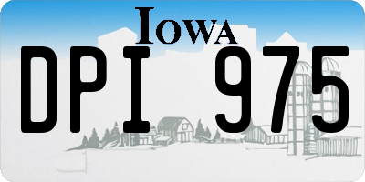 IA license plate DPI975