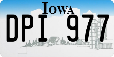 IA license plate DPI977