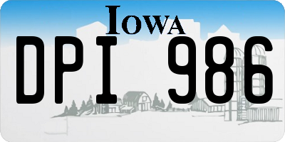 IA license plate DPI986
