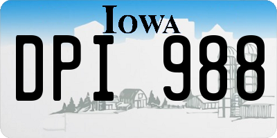 IA license plate DPI988