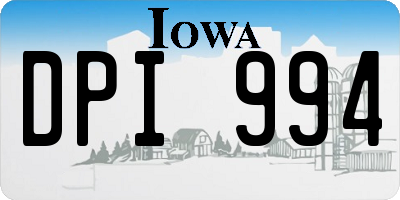 IA license plate DPI994