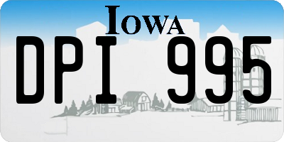 IA license plate DPI995