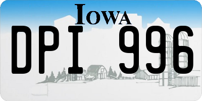IA license plate DPI996