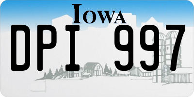 IA license plate DPI997