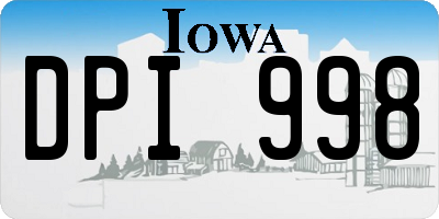 IA license plate DPI998