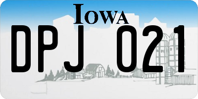 IA license plate DPJ021