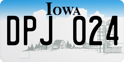 IA license plate DPJ024