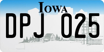 IA license plate DPJ025
