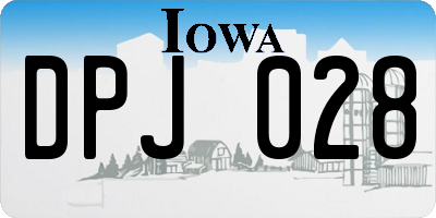 IA license plate DPJ028