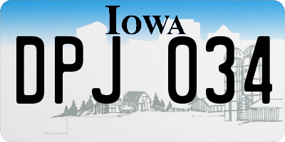 IA license plate DPJ034