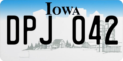 IA license plate DPJ042
