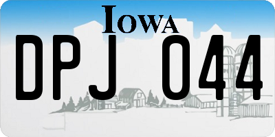 IA license plate DPJ044