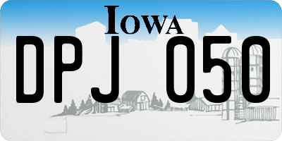 IA license plate DPJ050