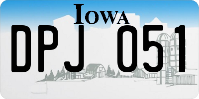 IA license plate DPJ051