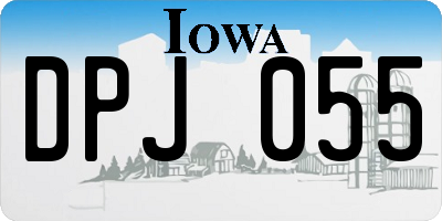 IA license plate DPJ055