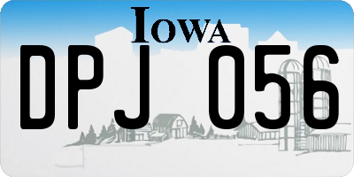 IA license plate DPJ056