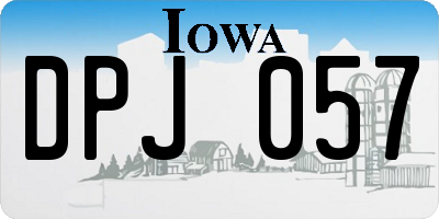 IA license plate DPJ057