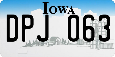 IA license plate DPJ063
