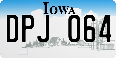 IA license plate DPJ064